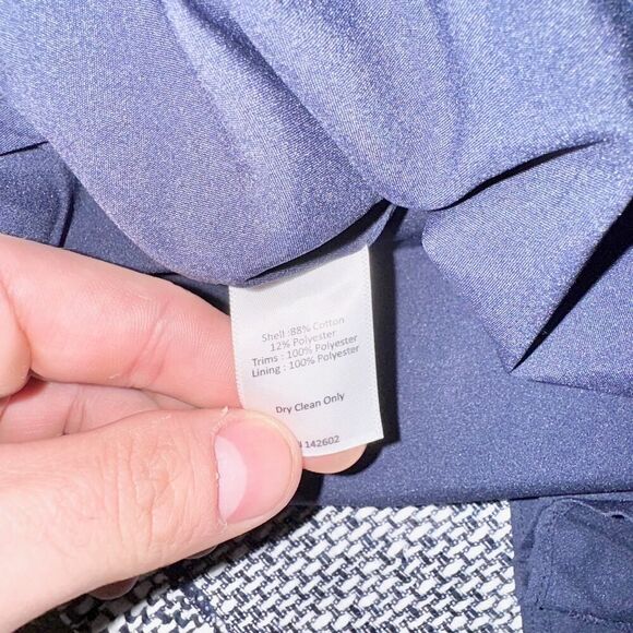 Sable to Sable STS Women's Blue White Tweed Skirt Red Trim Size 2 - Picture 11 of 11